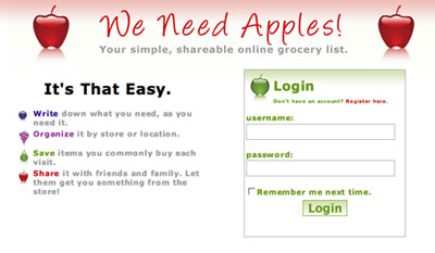 We Need Apples website